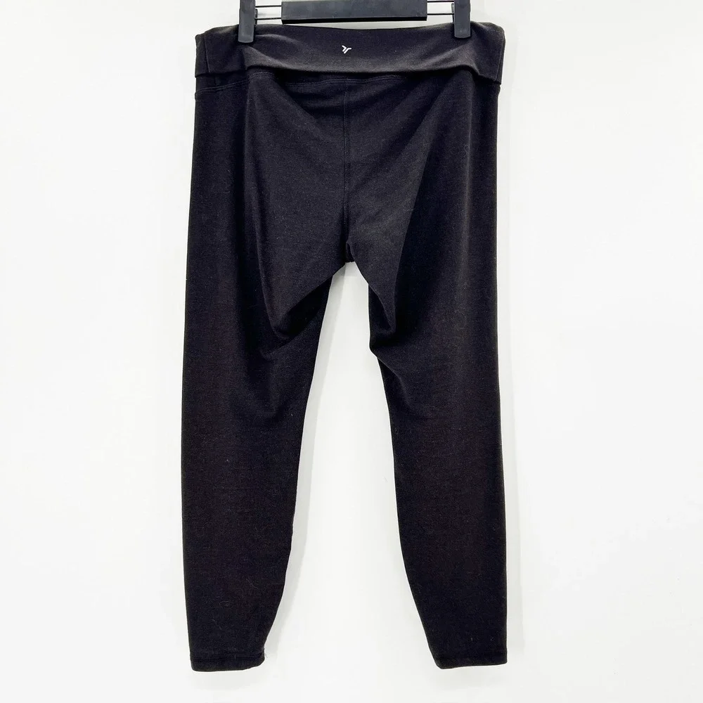 Old Navy Leggings Maternity M Black Good PowerChill Go-Dry High Rise Active